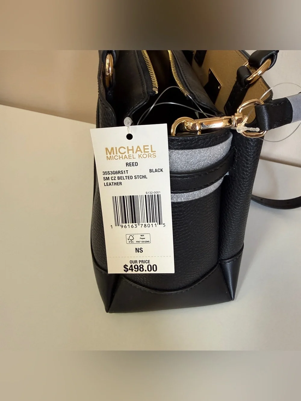 Michael Kors REED SM CZ BELTED STCHL